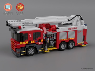 lego tiller fire truck